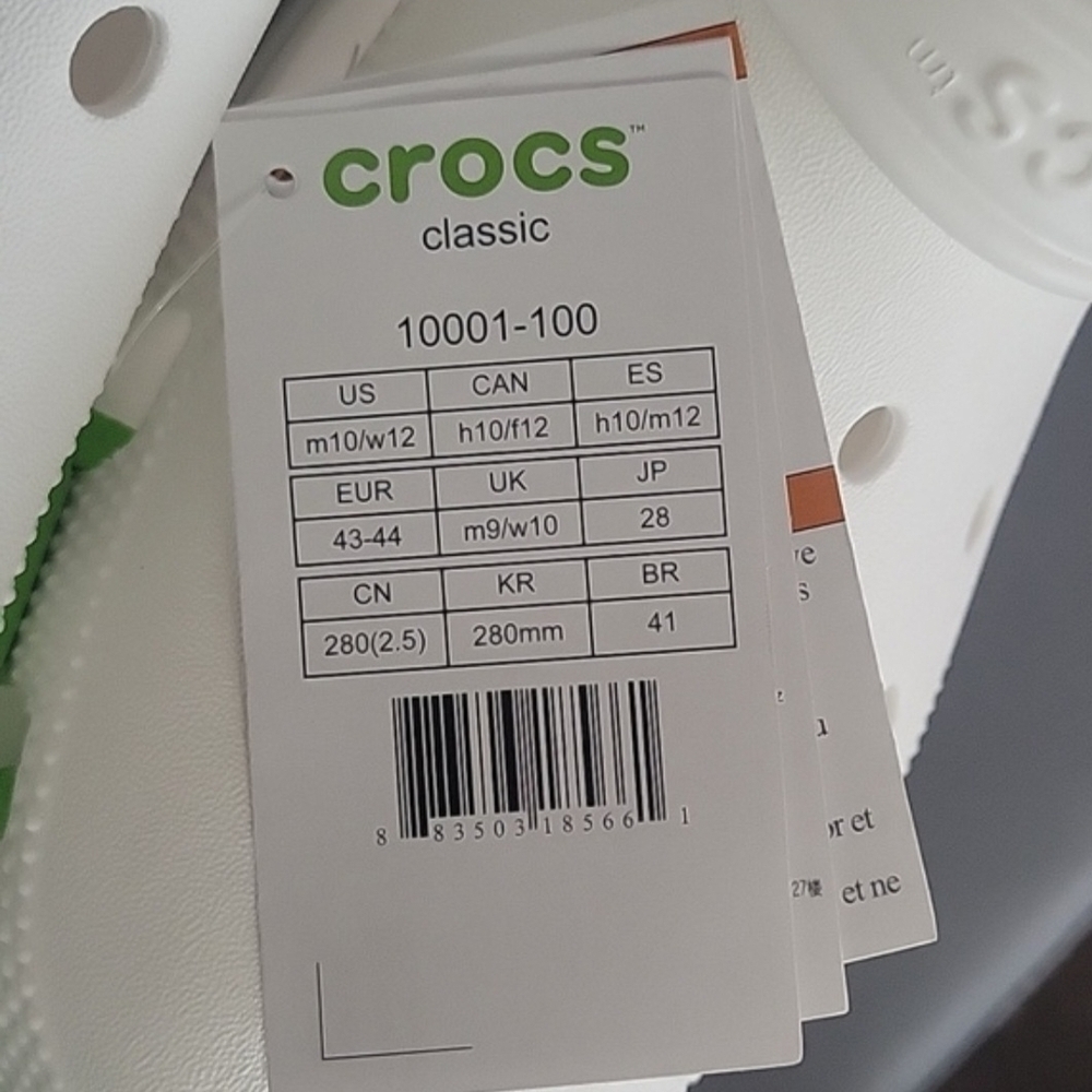 White Crocs Classic Clogs